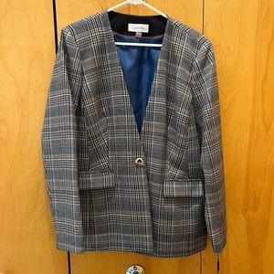 NWT Calvin Klein Collerless Tweed Blazer size 16
